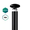 Vlaggenmast Aluminium Zwart 6m