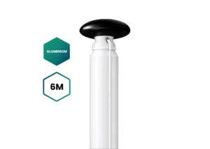 Vlaggenmast Aluminium Wit 6m
