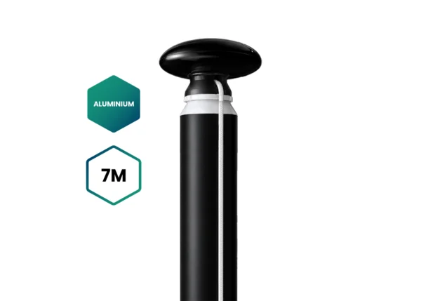 Vlaggenmast Aluminium Zwart 7m